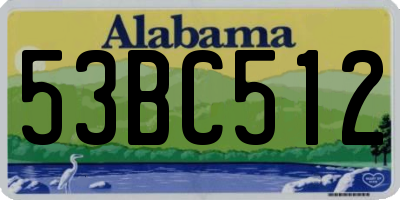 AL license plate 53BC512