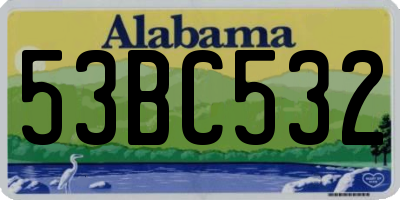 AL license plate 53BC532