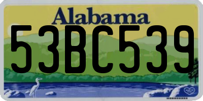 AL license plate 53BC539