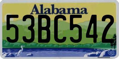AL license plate 53BC542