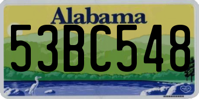 AL license plate 53BC548