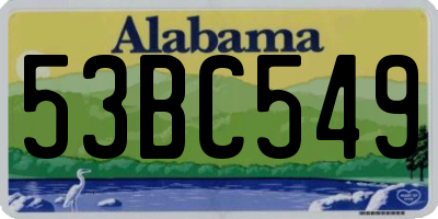 AL license plate 53BC549