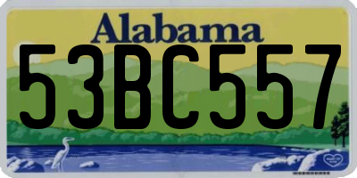 AL license plate 53BC557