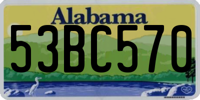 AL license plate 53BC570