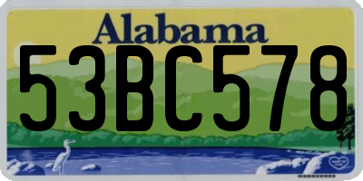 AL license plate 53BC578