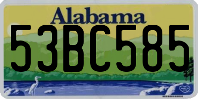 AL license plate 53BC585