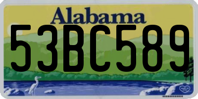 AL license plate 53BC589