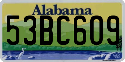 AL license plate 53BC609