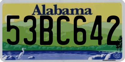 AL license plate 53BC642
