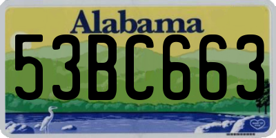 AL license plate 53BC663