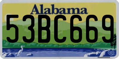 AL license plate 53BC669