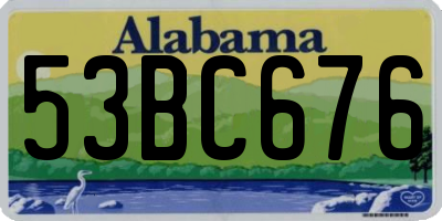AL license plate 53BC676