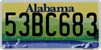 AL license plate 53BC683
