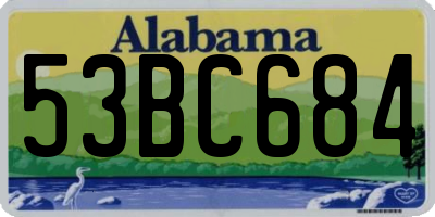 AL license plate 53BC684