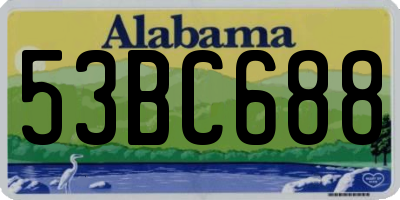 AL license plate 53BC688
