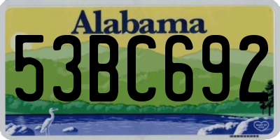 AL license plate 53BC692