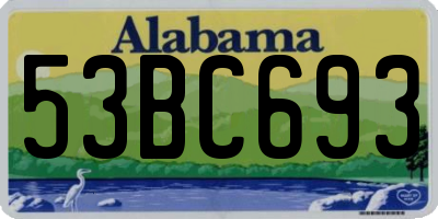 AL license plate 53BC693