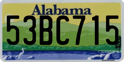 AL license plate 53BC715
