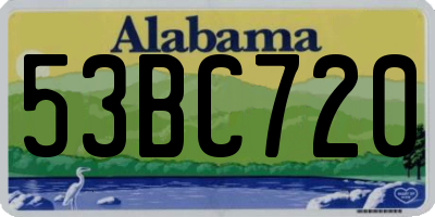 AL license plate 53BC720