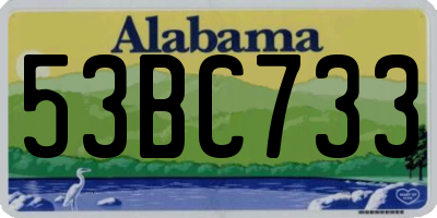 AL license plate 53BC733
