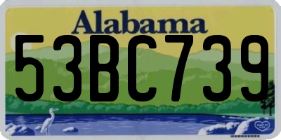 AL license plate 53BC739