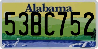 AL license plate 53BC752