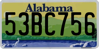 AL license plate 53BC756