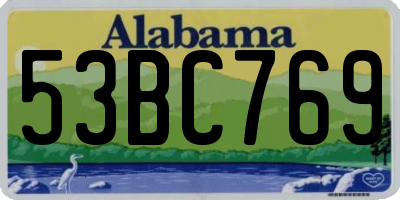 AL license plate 53BC769