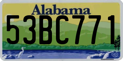 AL license plate 53BC771