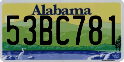 AL license plate 53BC781