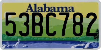 AL license plate 53BC782