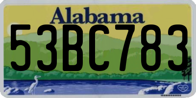 AL license plate 53BC783