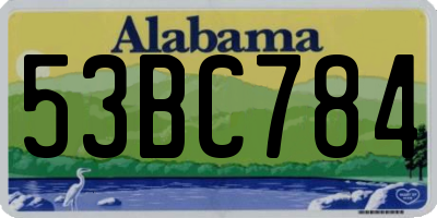 AL license plate 53BC784