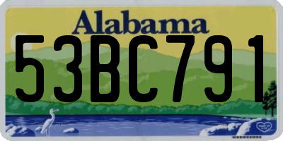 AL license plate 53BC791