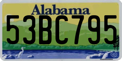 AL license plate 53BC795