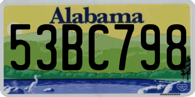 AL license plate 53BC798