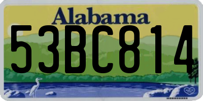 AL license plate 53BC814