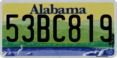 AL license plate 53BC819