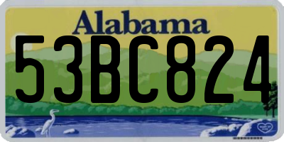 AL license plate 53BC824