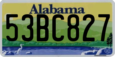 AL license plate 53BC827