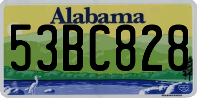 AL license plate 53BC828