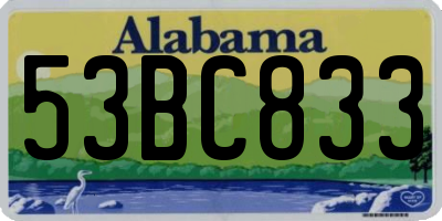 AL license plate 53BC833