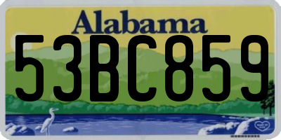 AL license plate 53BC859