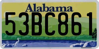 AL license plate 53BC861