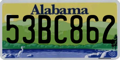 AL license plate 53BC862