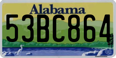 AL license plate 53BC864