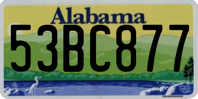 AL license plate 53BC877