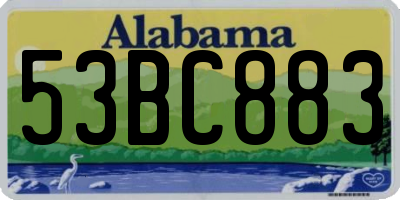 AL license plate 53BC883