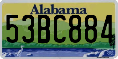 AL license plate 53BC884