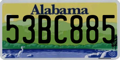 AL license plate 53BC885